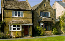 Old houses side by side